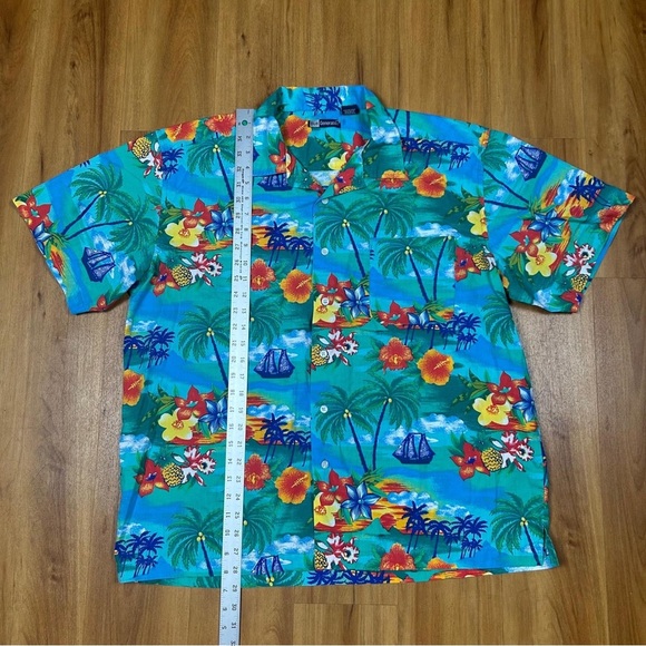 Blue Generation Tropical Breeze Men's Floral Shirt Size L - Picture 6 of 10